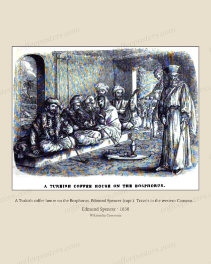 A Turkish coffee house on the Bosphorus. Edmund Spencer (capt.). Travels in the western Causasus.1838. cover