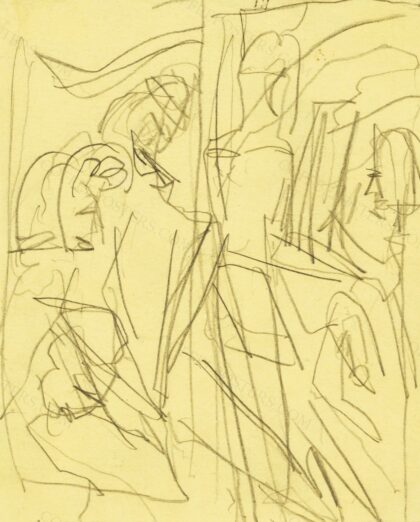 Ernst Ludwig Kirchner Cafehaus-Szene 1914 by Ernst Ludwig Kirchner, 1914 — archival coffee print from Wikimedia Commons (institutional source)