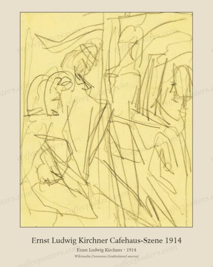 Ernst Ludwig Kirchner Cafehaus-Szene 1914
