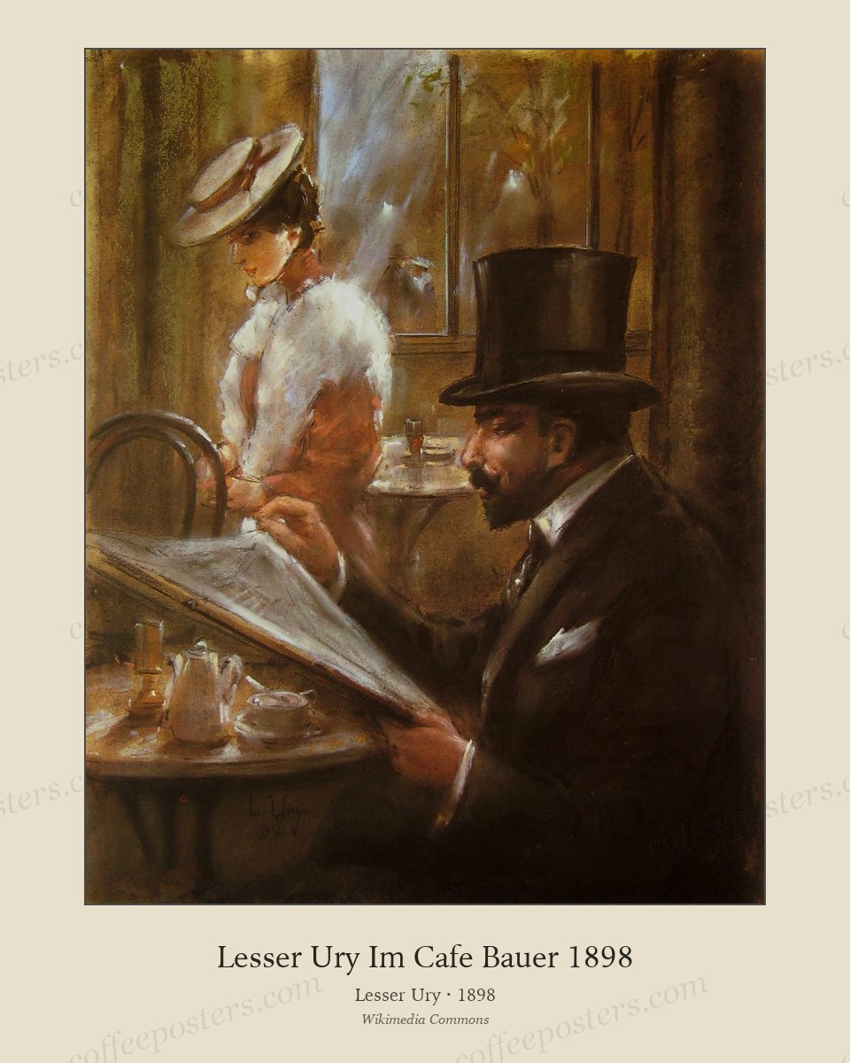 Lesser Ury Im Cafe Bauer 1898