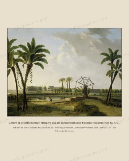 Gezicht op de koffieplantage 'Meerzorg' aan het Taparoepikanaal in Suriname? Rijksmuseum SK-A-4087
