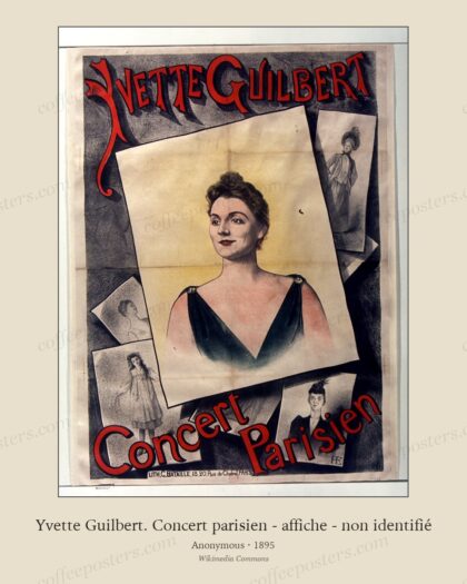 Yvette Guilbert. Concert parisien - affiche - non identifié