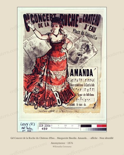 Gd Concert de la Ruche du Château d'Eau... Marguerite Baudin. Amanda... - affiche - Non identifié