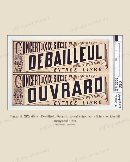 Concert du XIXe siècle... Debailleul... Ouvrard...nouvelle direction - affiche - non identifié