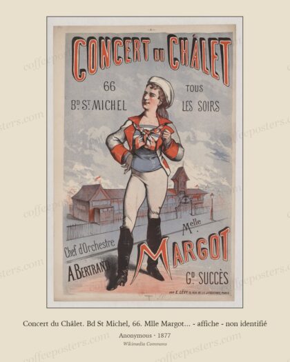 Concert du Châlet. Bd St Michel, 66. Mlle Margot... - affiche - non identifié