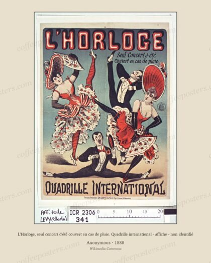 L'Horloge, seul concert d'été couvert en cas de pluie. Quadrille international - affiche - non identifié