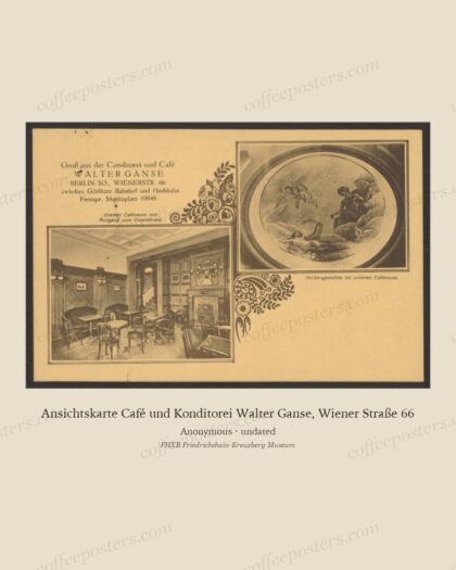 Ansichtskarte Café und Konditorei Walter Ganse, Wiener Straße 66