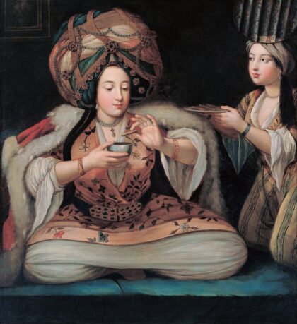 Enjoying Coffeetitle QS:P1476,en:"Enjoying Coffee"label QS:Len,"Enjoying Coffee" by French School Details on Google Art Project, 1750 — archival coffee print from Google Cultural Institute