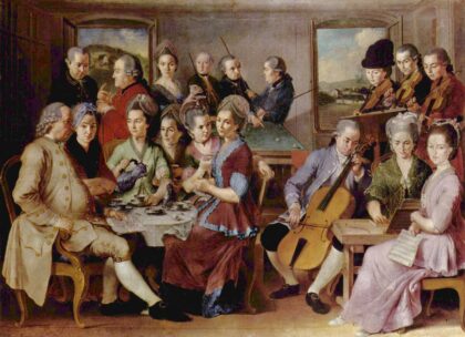Die Familie Remy by Januarius Zick, 1776 — archival coffee print from Wikimedia Commons (institutional source)