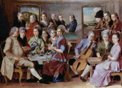 Die Familie Remy by Januarius Zick, 1776 — archival coffee print from Wikimedia Commons (institutional source)