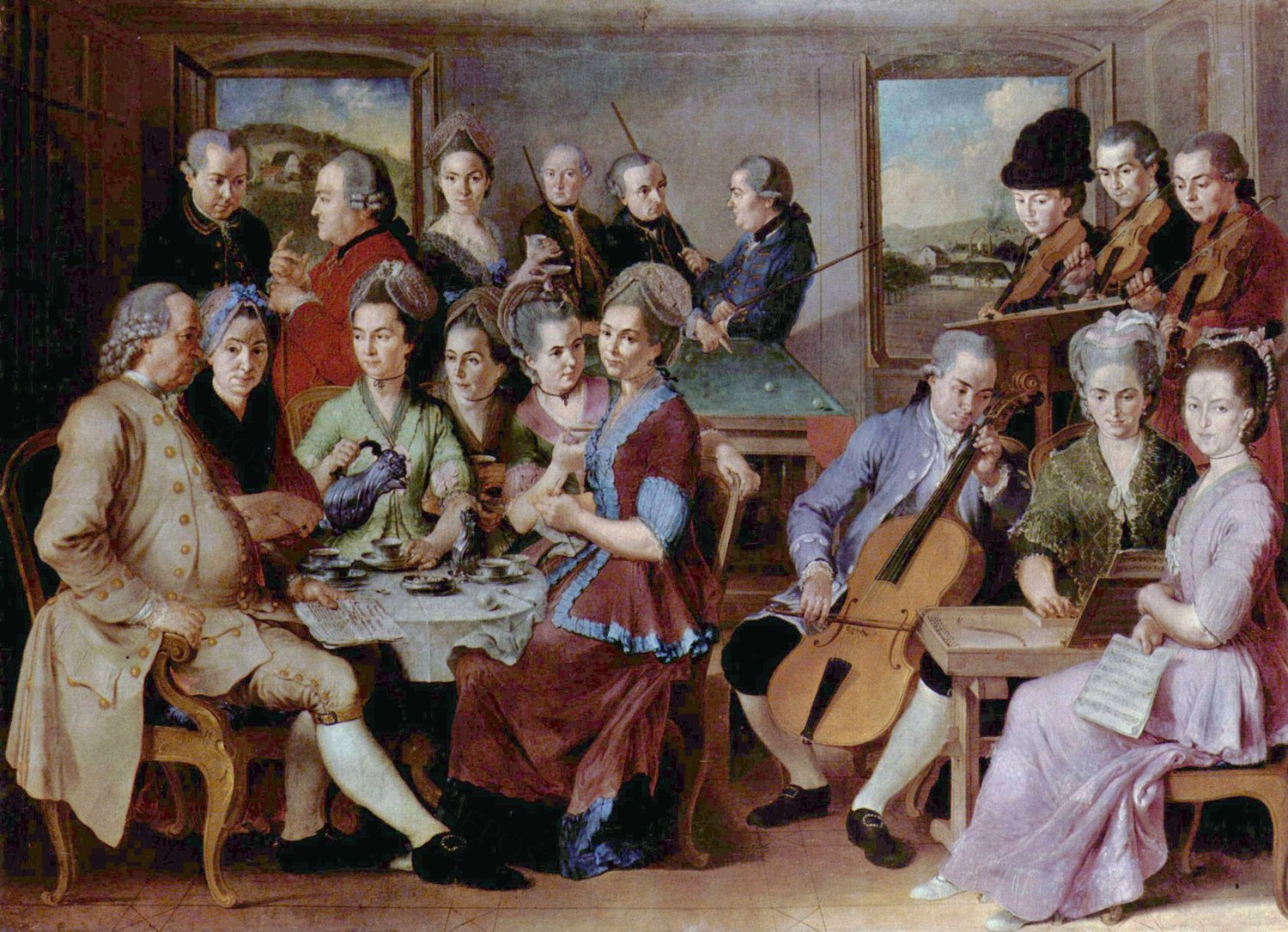 Die Familie Remy by Januarius Zick, 1776 — archival coffee print from Wikimedia Commons (institutional source)
