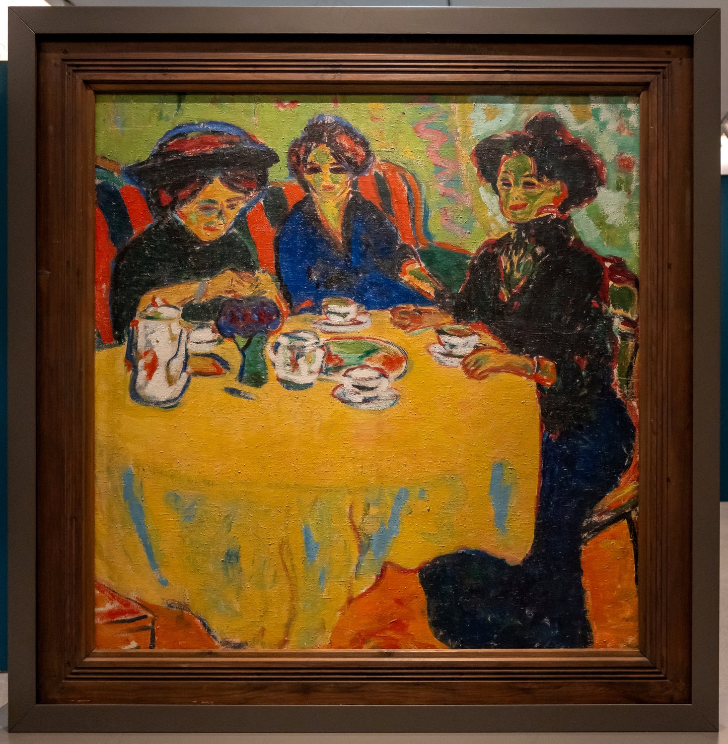 Kaffeetafel by Ernst Ludwig Kirchner, 1908 — archival coffee print from Wikimedia Commons (institutional source)