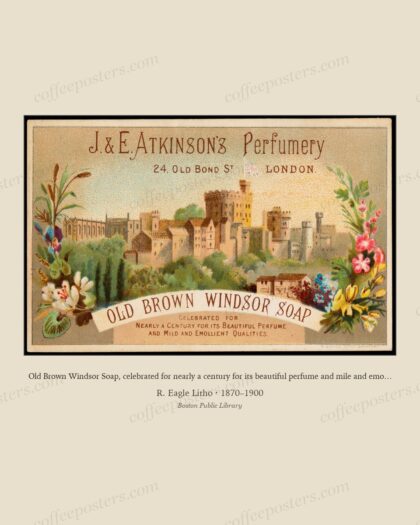 Old Brown Windsor Soap, celebrated for nearly a century for its beautiful perfume and mile and emollient qualities.