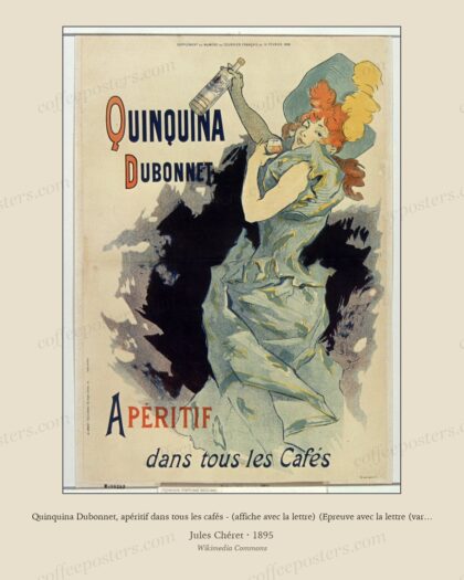 Quinquina Dubonnet, apéritif dans tous les cafés - (affiche avec la lettre) (Epreuve avec la lettre (variante pour le Co