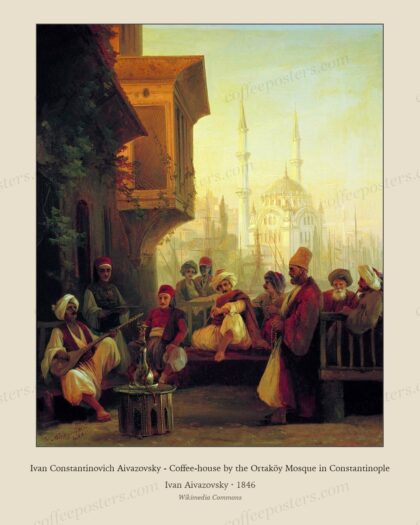 Ivan Constantinovich Aivazovsky - Coffee-house by the Ortaköy Mosque in Constantinople