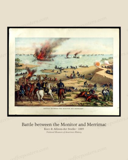 Battle between the Monitor and Merrimac