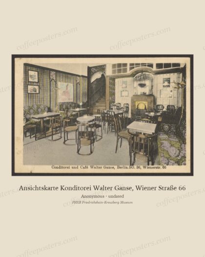Ansichtskarte Konditorei Walter Ganse, Wiener Straße 66