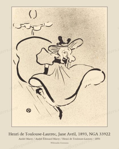 Henri de Toulouse-Lautrec, Jane Avril, 1893, NGA 33922