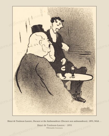Henri de Toulouse-Lautrec, Ducarre at the Ambassadeurs (Ducarre aux ambassadeurs), 1893, NGA 33929
