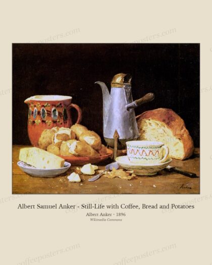 Albert Samuel Anker - Still-Life with Coffee, Bread and Potatoes