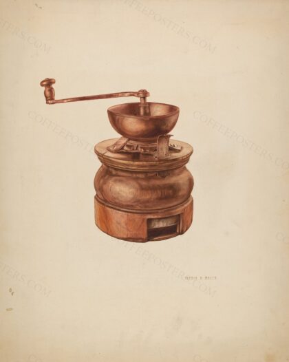 Coffee Grinder by Hardin Walsh, c. 1938 — archival coffee print from The National Gallery, London