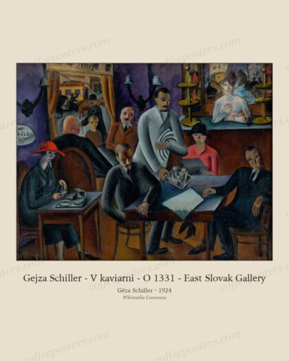 Gejza Schiller - V kaviarni - O 1331 - East Slovak Gallery