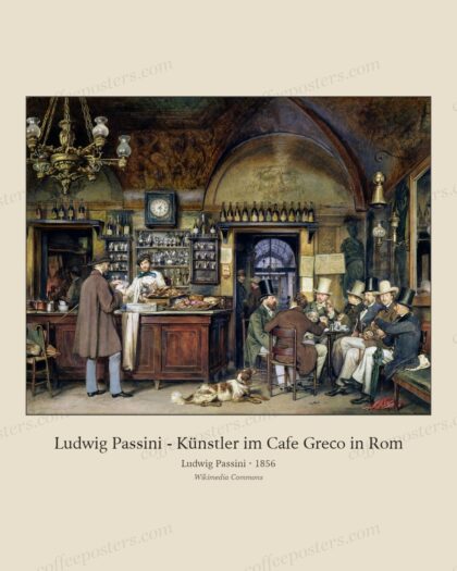 Ludwig Passini - Künstler im Cafe Greco in Rom