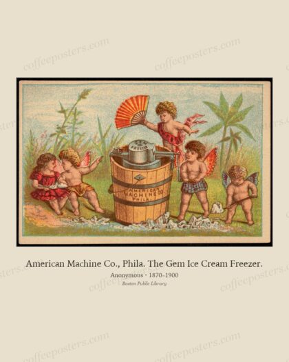 American Machine Co., Phila. The Gem Ice Cream Freezer.