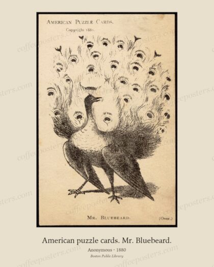 American puzzle cards. Mr. Bluebeard.