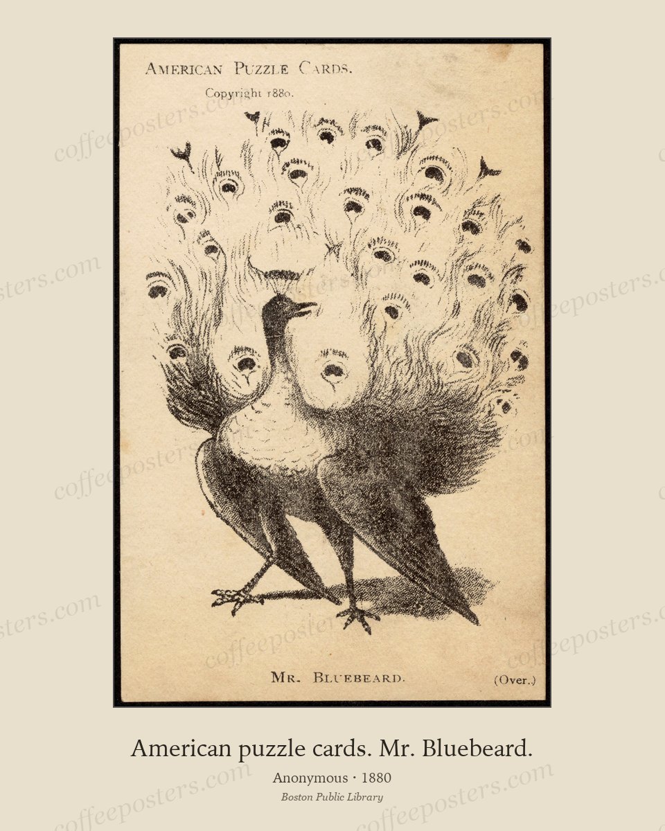 American puzzle cards. Mr. Bluebeard.