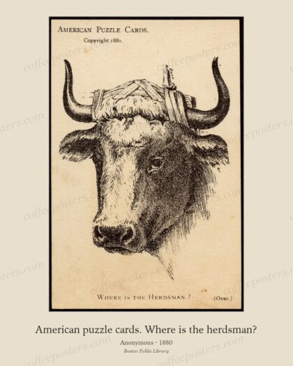 American puzzle cards. Where is the herdsman?