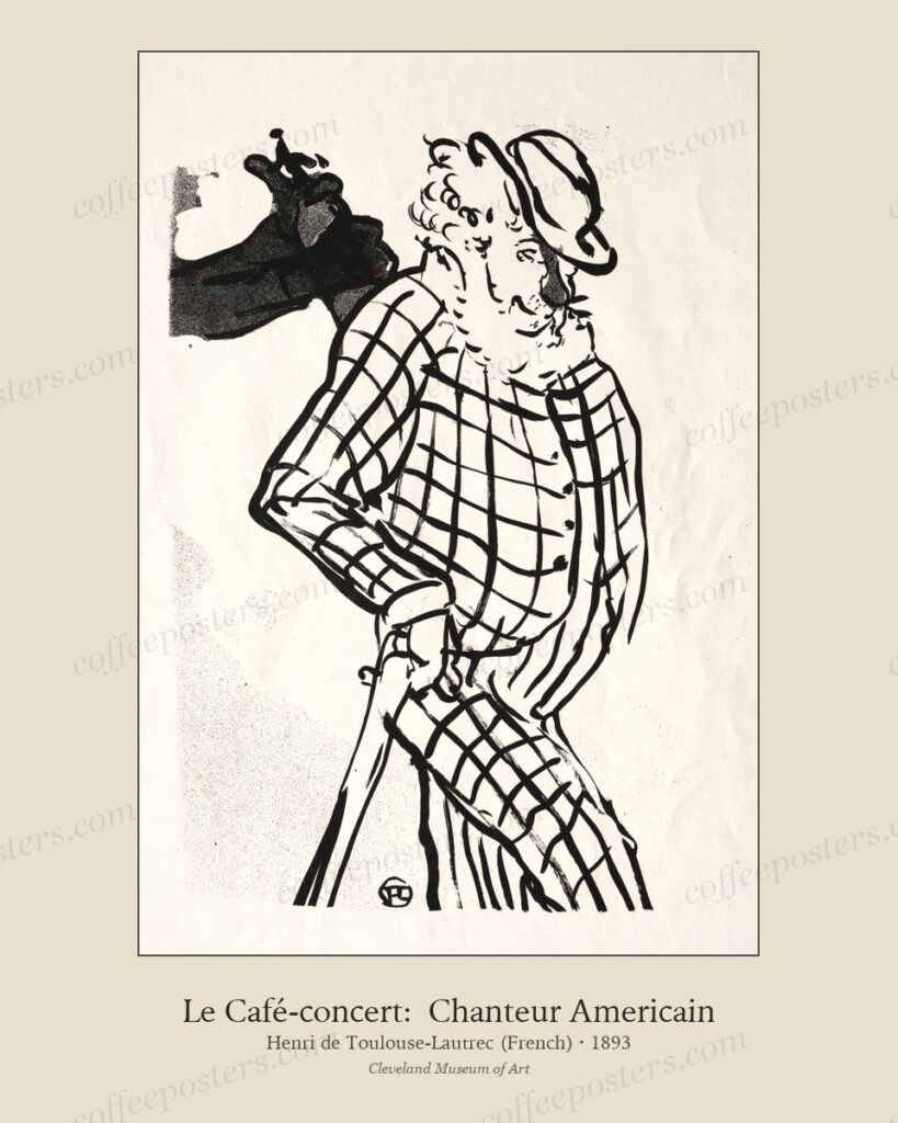 How to hang a Belle Époque coffee poster: paper, mat, frame