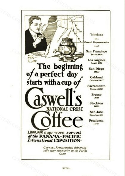 Who's who Among the Women of California (1922) - Caswell's National Crest Coffee by Photographer not named, 1922 — archival coffee print from Wikimedia Commons (institutional source)