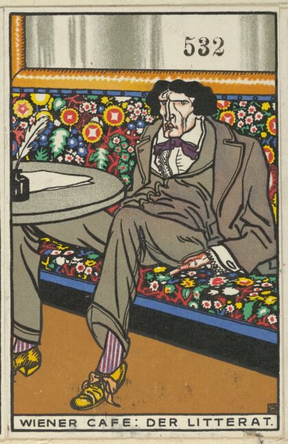 Viennese Café: The Man of Letters (Wiener Café: Der Litterat) by Wiener Werkstätte / Moriz Jung, 1911 — archival coffee print from Metropolitan Museum of Art, New York