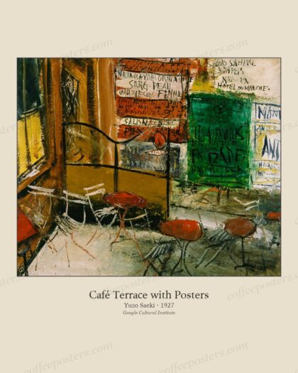 Café Terrace with Posters