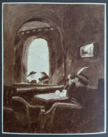 B.18 Walter Gramatté. Café Josty. 1917 by Walter Gramatté, 1917 — archival coffee print from Wikimedia Commons (institutional source)