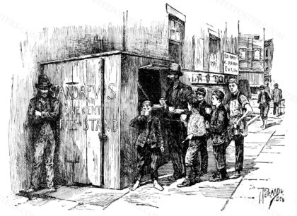 Jacob Riis - Coffee at one cent by Jacob Riis, 1890 — archival coffee print from Wikimedia Commons (institutional source)