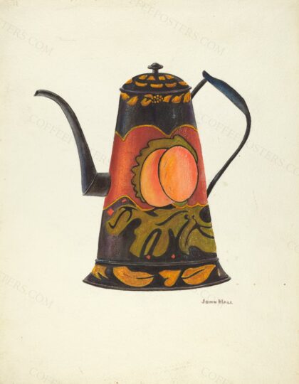 Toleware Coffee Pot by John Hall, 1935 — archival coffee print from The National Gallery, London