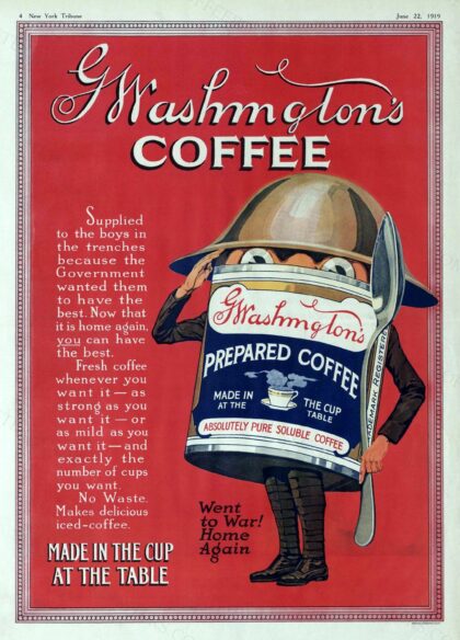 Washington Coffee New York Tribune by New York Tribune, 1919 — archival coffee print from Library of Congress