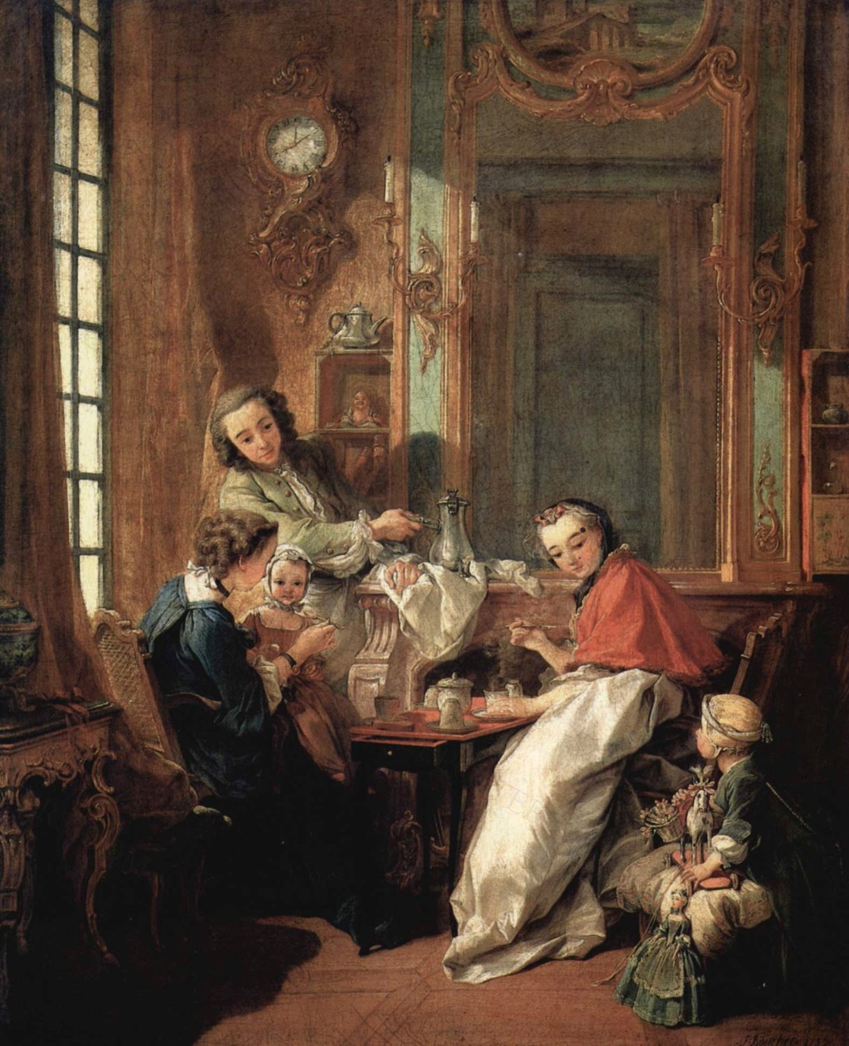 Polish: Śniadanie Morning Coffeetitle QS:P1476,pl:"Śniadanie "label QS:Lpl,"… by François Boucher, 1739 — archival coffee print from Wikimedia Commons (institutional source)