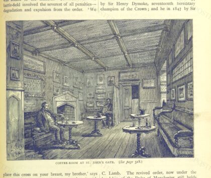 Coffee-room at St. John's Gate by After W.H. Prior Swain, 1873 — archival coffee print from Wikimedia Commons (institutional source)