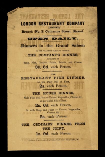The London Restaurant Company (Limited) : Branch No