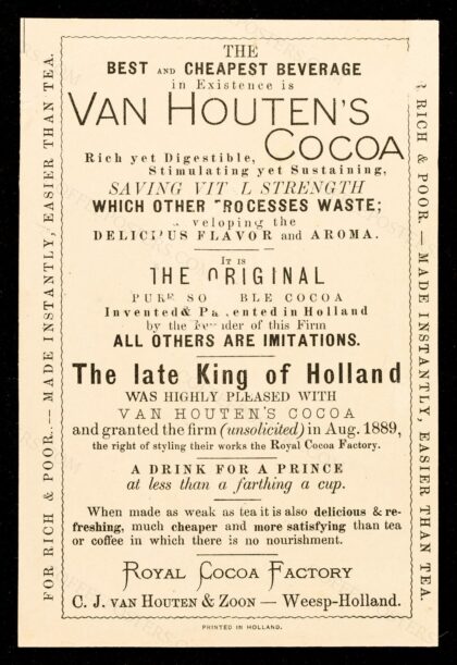 Van Houten's cocoa : best and goes farthest... : Bumble / C.J. van Houten & Zoon
