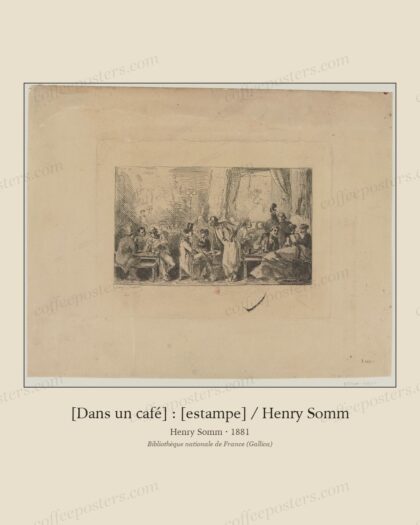 [Dans un café] : [estampe] / Henry Somm