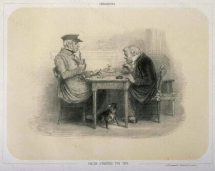 Variété d'habitués d'un café