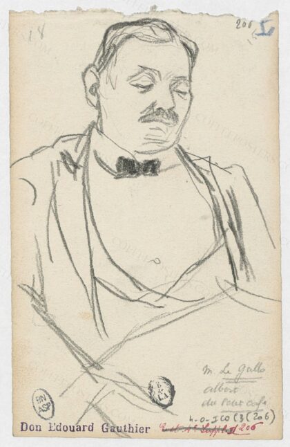 [Adrien Le Gallo dans "Le petit café" / dessin de Paul Charles Delaroche]