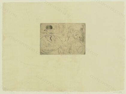 [A la terrasse d'un café] : [estampe] / [Pascin]