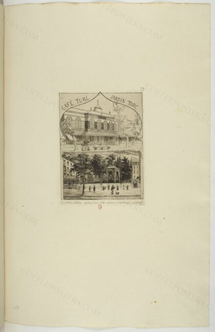 Boulevart [sic] du Temple. Jardin turc, 1840 : [estampe] / APM [Potémont]. Café turc en 1786. Architecte J.-J