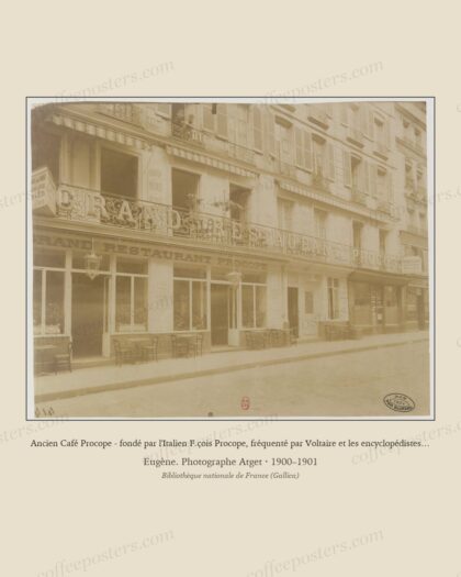 Ancien Café Procope - fondé par l'Italien F.çois Procope, fréquenté par Voltaire et les encyclopédistes. R