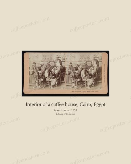 Interior of a coffee house, Cairo, Egypt